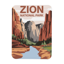 Ímã Arte de Viagem do Parque Nacional Zion
