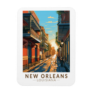 Ímã Arte de Viagem do Quarteirão Francês de Nova Orlea
