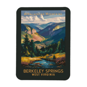 Ímã Arte de Viagem Ilustrativa de Berkeley Springs Ant