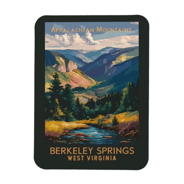 Ímã Arte de Viagem Ilustrativa de Berkeley Springs Ant (Vertical)
