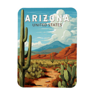 Ímã Arte de Viagem Vintage do Arizona