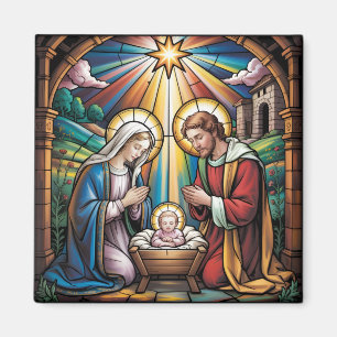 Imã Arte de Vitral da Natividade – Natal da Sagrada Fa