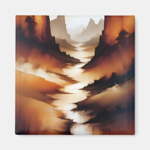 Imã Arte de Wallpaper Poster de Paisagem abstrato