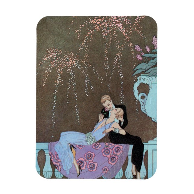 Ímã Arte Deco Antigo Fogos de Artifício Le Feu, George (Vertical)