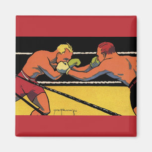 Imã Arte Deco Esportivo de Boxe Antigo, Boxeadores Soc
