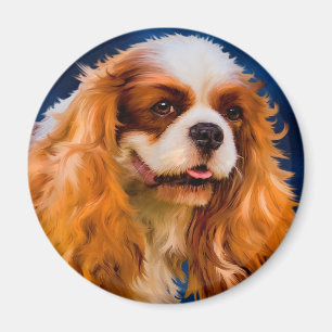 Imã Arte descuidado do cão do Spaniel de rei Charles 