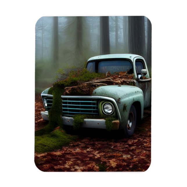 Ímã Arte Digital Caminhão Abandonada (Vertical)