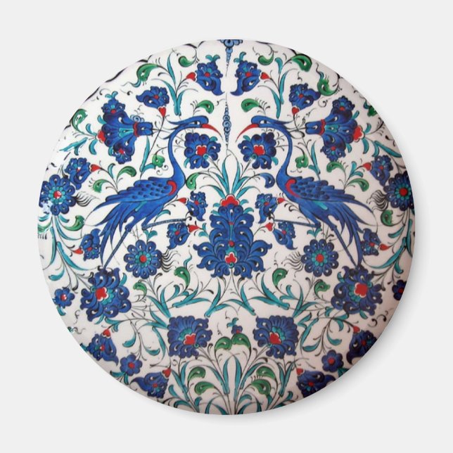 Imã Arte do Azulejo do Pássaro Heronológico (Frente)