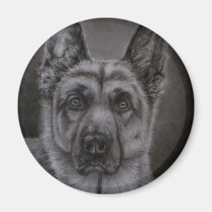 Imã Arte do cão de german shepherd - nobre
