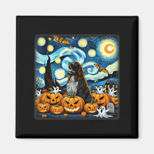 Imã Arte do Céu Noturno Cão de Terra Nova Halloween