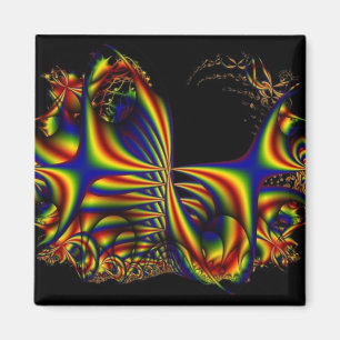 Imã Arte do Fractal do arco-íris das fitas