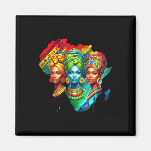 Imã Arte do Patrimônio da Rainha Negra Mapa Africano H