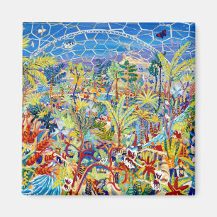 Imã Arte do refrigerador: Jardim do Éden. O projeto d