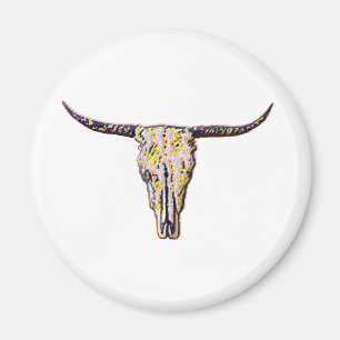 Imã Arte do Scull de Longhorn