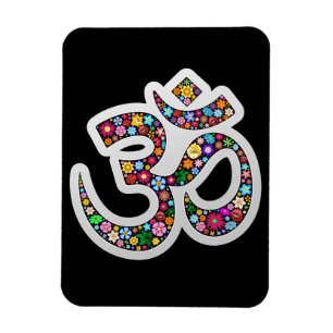 Ímã Arte do Símbolo Floral Namaste