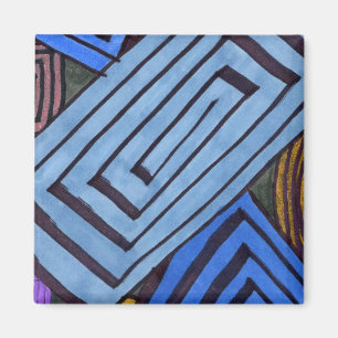 Imã Arte egípcia retangular abstrata da espiral da