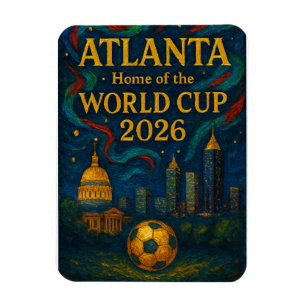 Ímã Arte Elegante do Futebol de Atlanta 2026