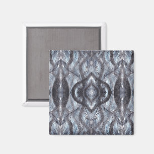 Imã Arte em Aquarela Abstrata Azul Escuro Respirar