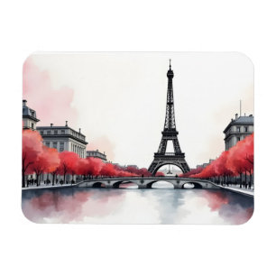 Ímã arte em aquarela de Paris