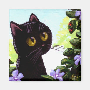 Imã Arte engraçada Creationarts do joaninha do gato