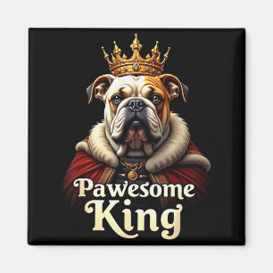 Imã Arte engraçada de cachorro do Rei Bulldog Inglês P