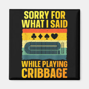 Imã Arte engraçada de cribbage para homens e mulheres