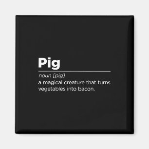 Imã Arte Engraçada De Porco Bacon Para Homens Churrasc