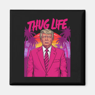 Imã Arte engraçada rosa com vibe retrô vintage de Dona
