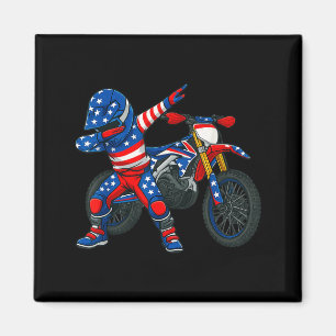 Imã Arte engraçado de moto de terra Piloto Motocross M