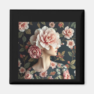 Imã Arte feminina Floral - Vida viva no florescimento
