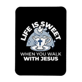 Ímã Arte Fiável - Teacup com Cruz e Dove