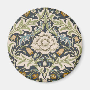 Imã Arte Floral Azul Marinho William Morris Severn