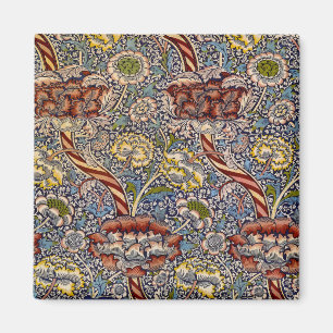 Imã Arte Floral Azul Naval William Morris Wandle