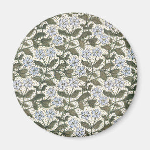 Imã Arte Floral de Verão Periwinkle Nouveau Botânico