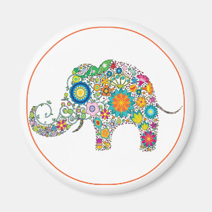 Imã Arte floral do elefante