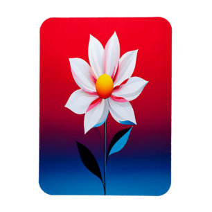 Ímã Arte Floral Minimalista Moderna