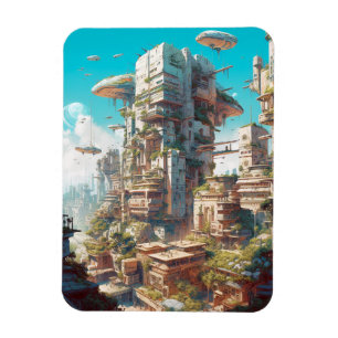 Ímã Arte Futurística de Ficção Cientifica