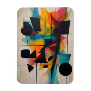 Ímã Arte Geométrica Abstrato Dinâmica