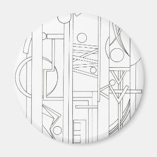 Imã Arte Geométrica Dream-Moderna Bauhaus