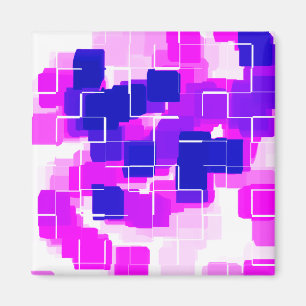 Imã Arte Geométrica "Framboesa Azul"