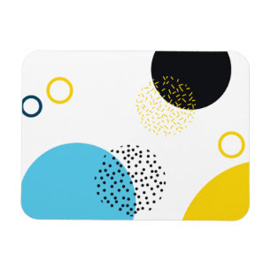 Ímã Arte geométrica moderna, simples, divertida, esti