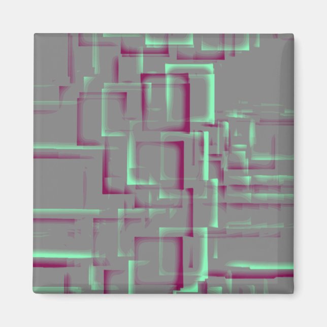 Imã Arte Geométrica "Raspberry Mint" (Frente)