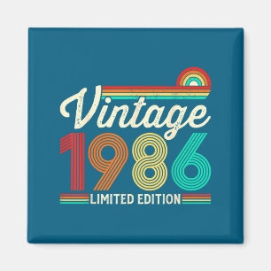 Imã Arte Gráfica Vintage de 40 Anos 1986