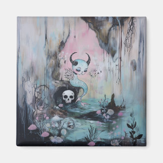 Imã Arte IA Magnética Witchy Serpente do Mar Cavalo Cr