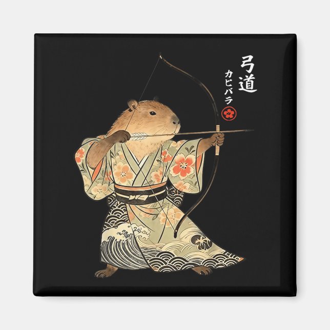 Imã Arte Japonesa de Arco e Flecha Samurai Kyudo Capiv (Frente)