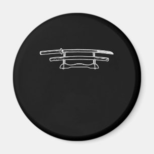 Imã Arte Japonesa Katana Espada do Japão Guerreiro Sam