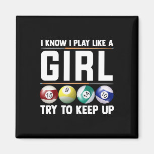 Imã Arte legal Billiard Para Mulheres Jogadora De Pisc