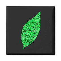 Arte linear de folha esqueleto preta e verde