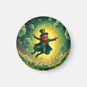 Imã Arte Mágico do Dia de São Patrício do Leprechaun