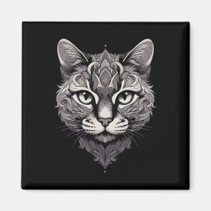 Imã Arte Mândala de Gato Fantasia Estilo Oriental Míst